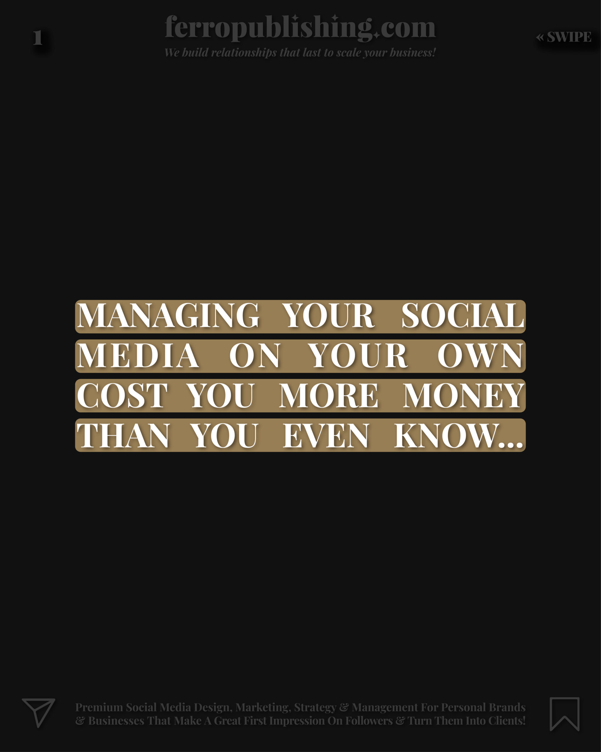 Managing your social media on your own costs you more money than you know…